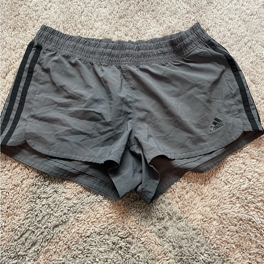Adidas Gray Athletic Shorts Moisture-Wicking Performance